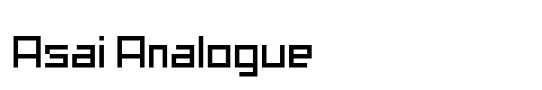 Asai Analogue font