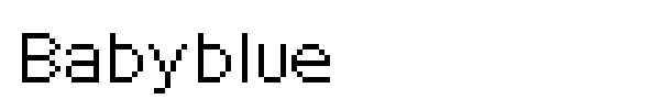 Babyblue font