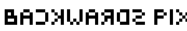 Backwards Pixelized font
