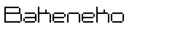 Bakeneko font