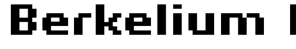 Berkelium Bitmap font