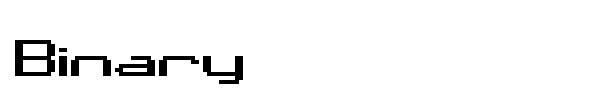 Binary font