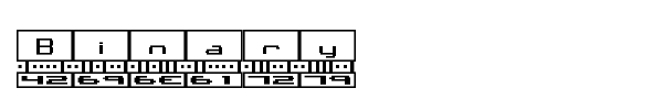 Binary font preview