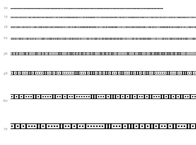 Binary font waterfall