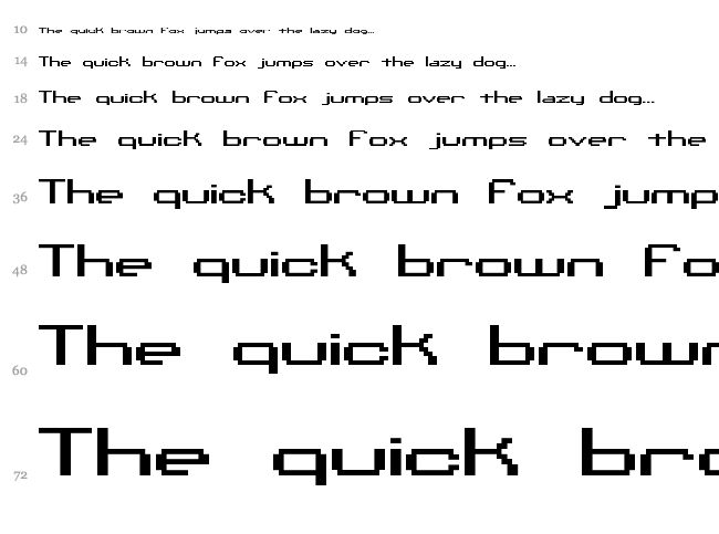 Binary font waterfall