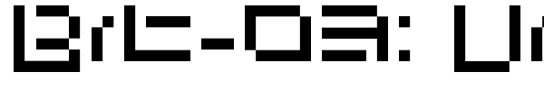 Bit-03: UrbanFluxer font