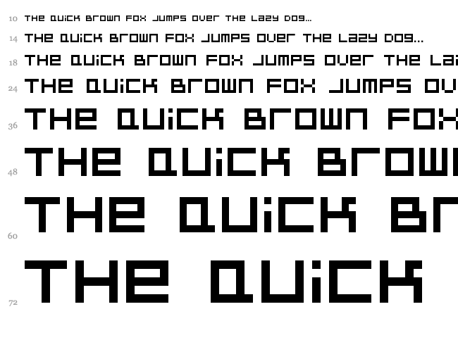 Bitdust Two font waterfall