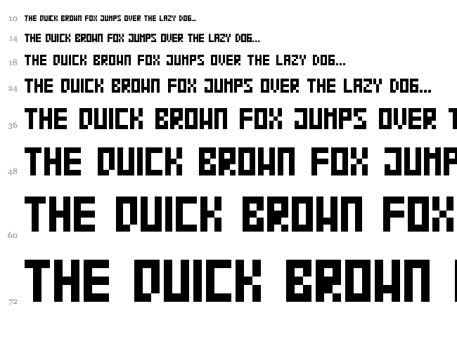 Blocko font waterfall