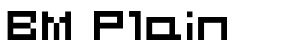 BM Plain font