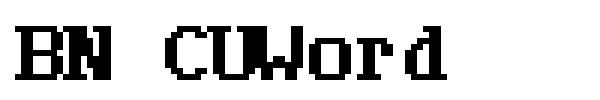 BN CUWord font preview