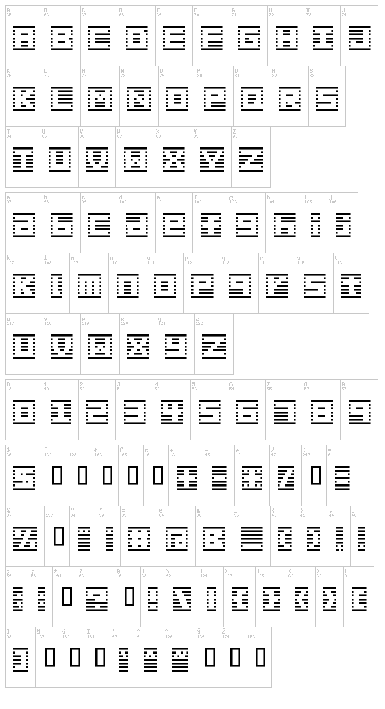 Border 7 font map