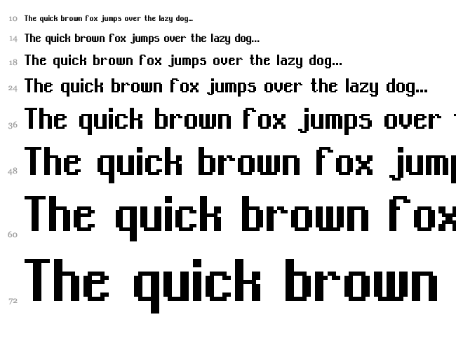 Bugsmirc font waterfall