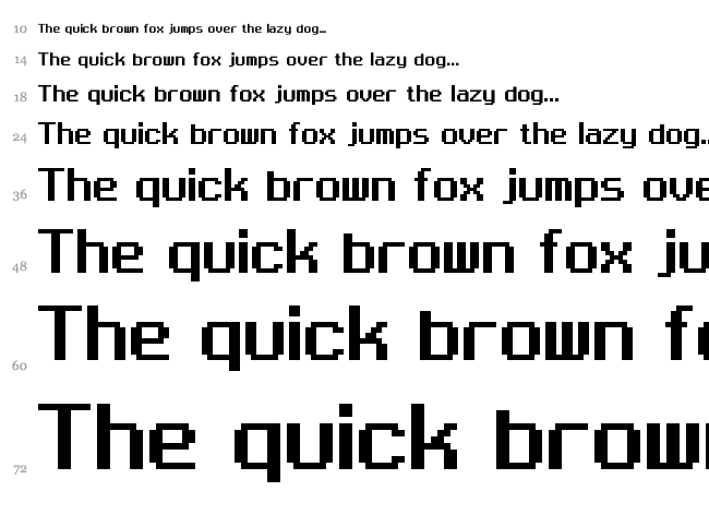 Bugsmirc font waterfall