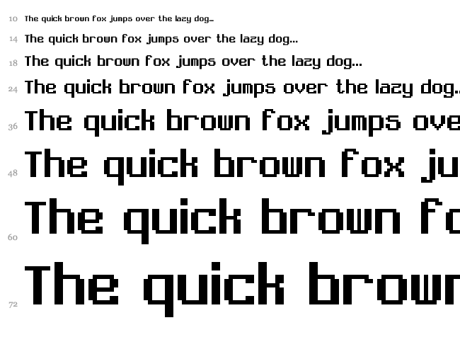 Bugsmirc font waterfall