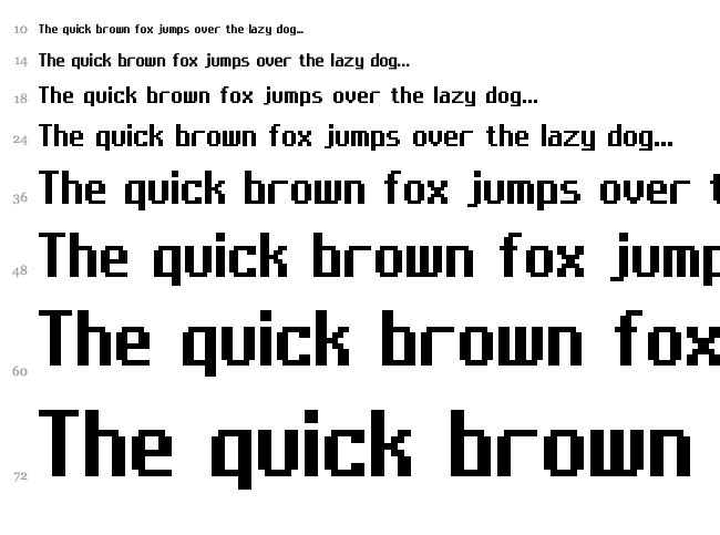 Bugsmirc font waterfall
