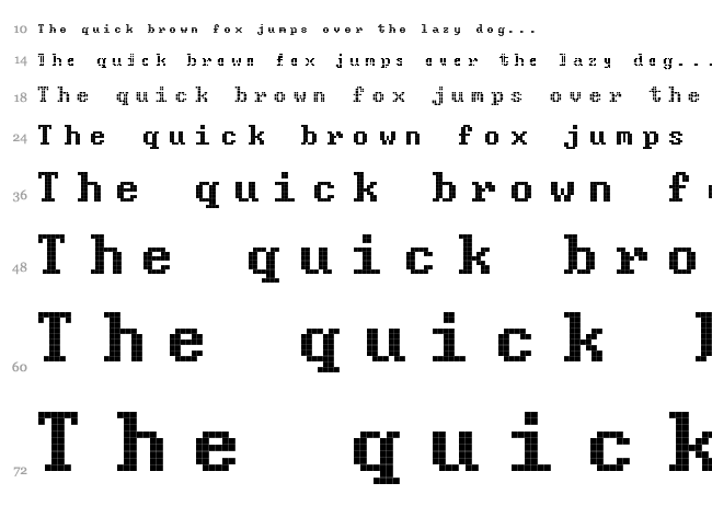 Code font waterfall