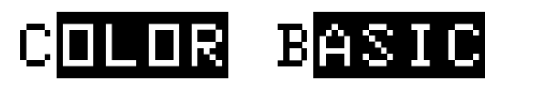 Color Basic font