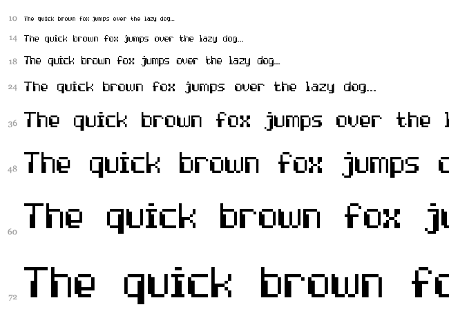 Computer Pixel-7 font waterfall
