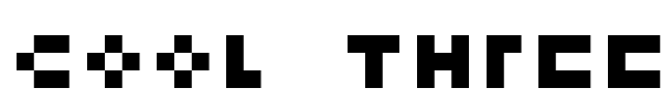 Cool Three Pixels font