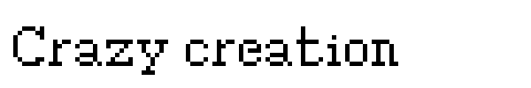 Crazy creation font