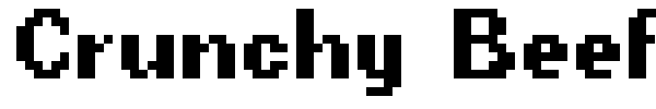 Crunchy Beef font preview