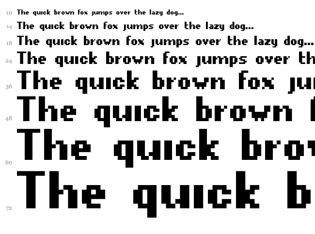 Crunchy Beef font waterfall