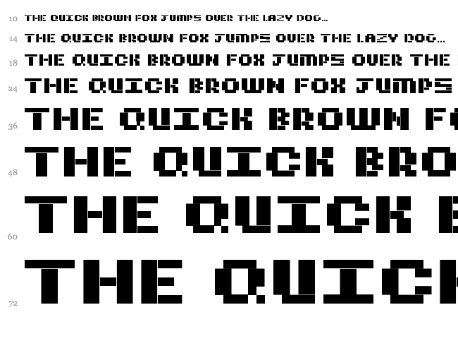 CubicFive font waterfall