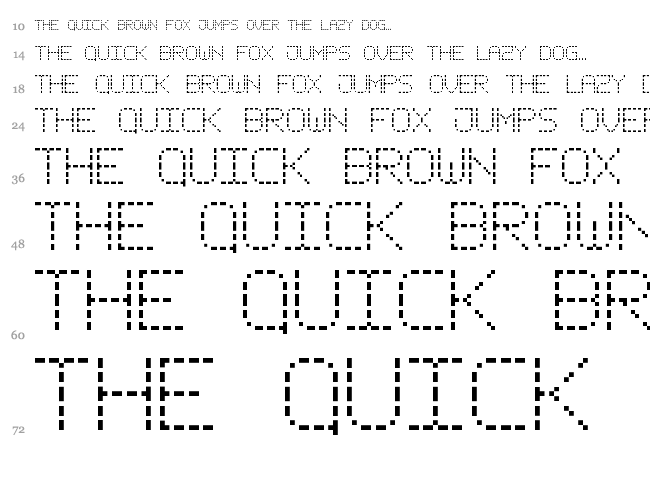 Dash Pixel-7 font waterfall