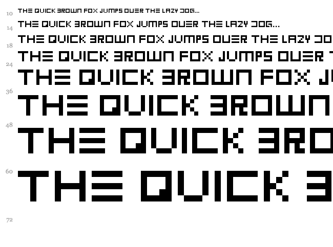 Dice font waterfall
