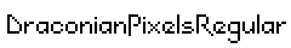 DraconianPixelsRegular font preview
