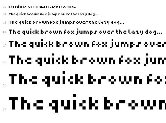 Dupix font waterfall