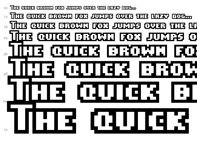 Ease Of Use font waterfall