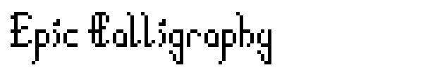 Epic Calligraphy font