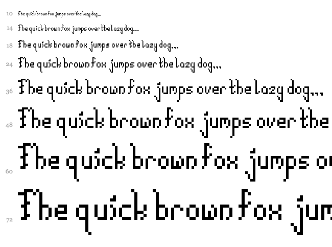 Epic Calligraphy font waterfall