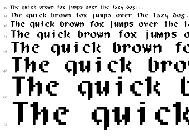 Filgaia font waterfall