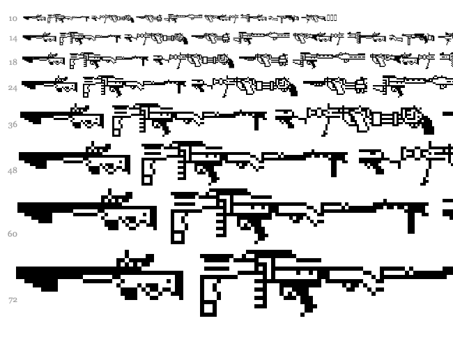 Firearm Encyclope font waterfall