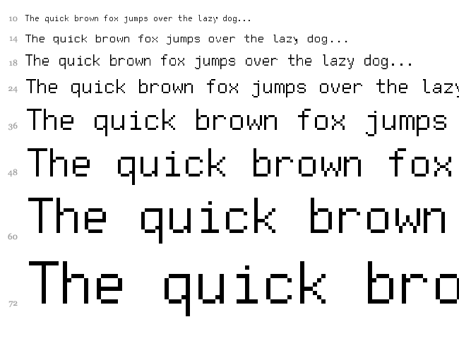 Free Pixel font waterfall
