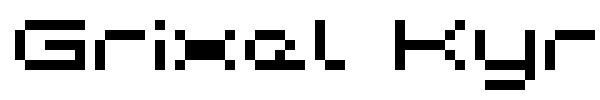 Grixel Kyrou 5 Wide font