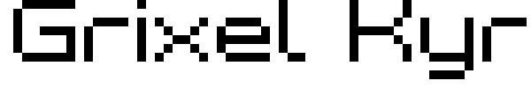 Grixel Kyrou 7 Wide font