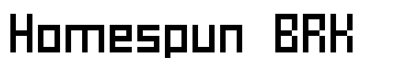 Homespun BRK font
