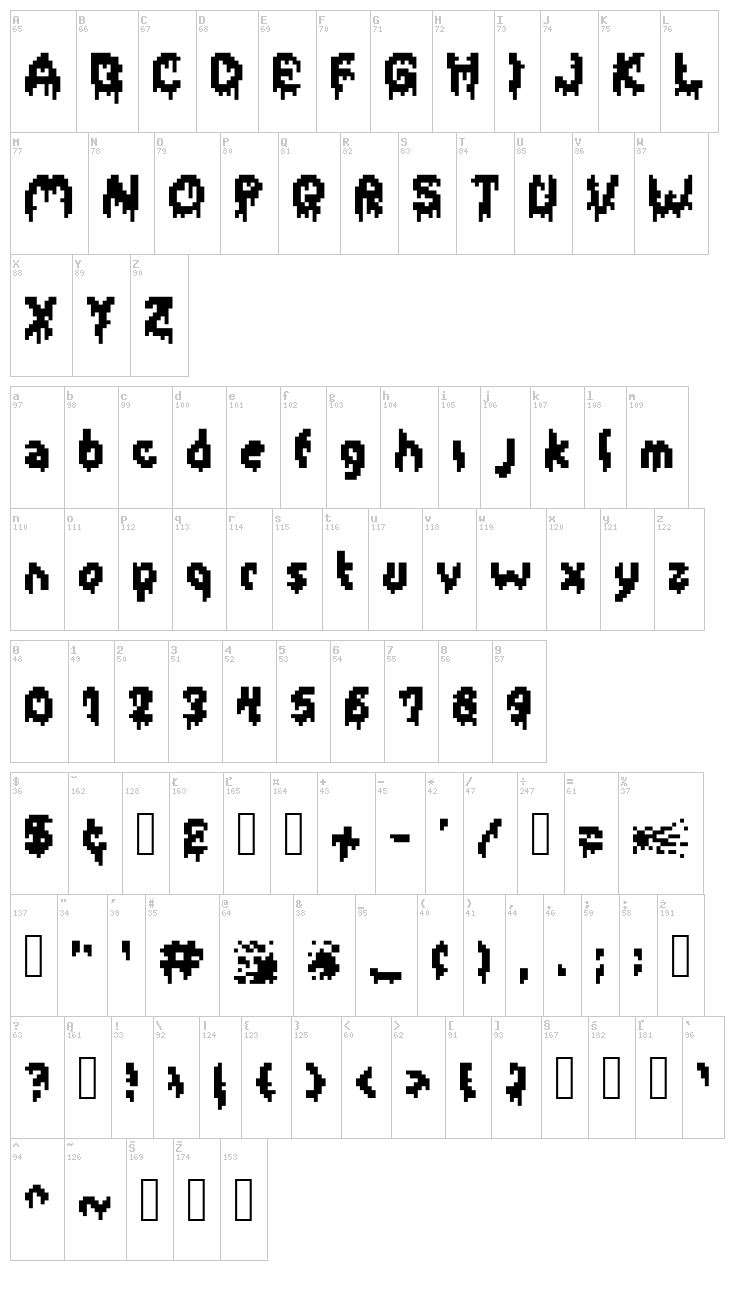 Hydrating Lip font map