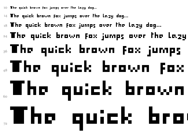 I pixel u font waterfall