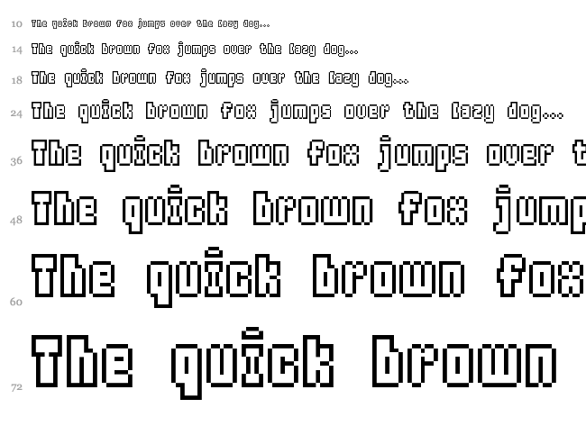 Ice Pixel7 font waterfall
