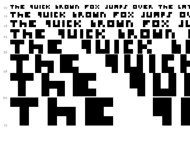 Ikkle font waterfall