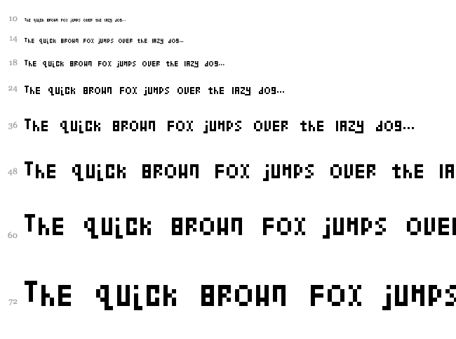 Kollection Bitmap font waterfall