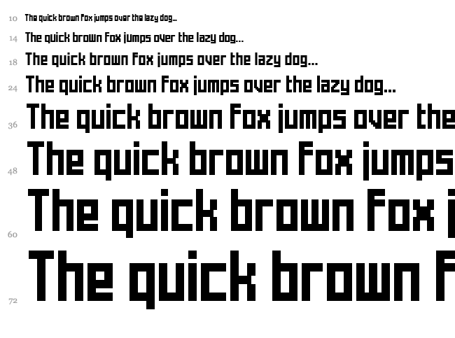 Mecha font waterfall