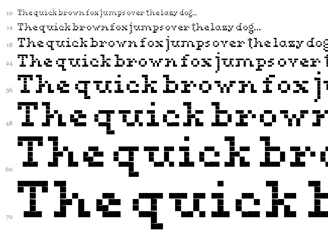 Megan Serif font waterfall
