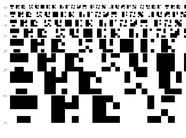 Microfuture font waterfall
