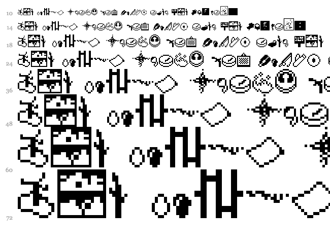 Minecraft 1.0 font waterfall