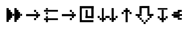 MiniStrzalki font